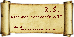 Kirchner Seherezádé névjegykártya